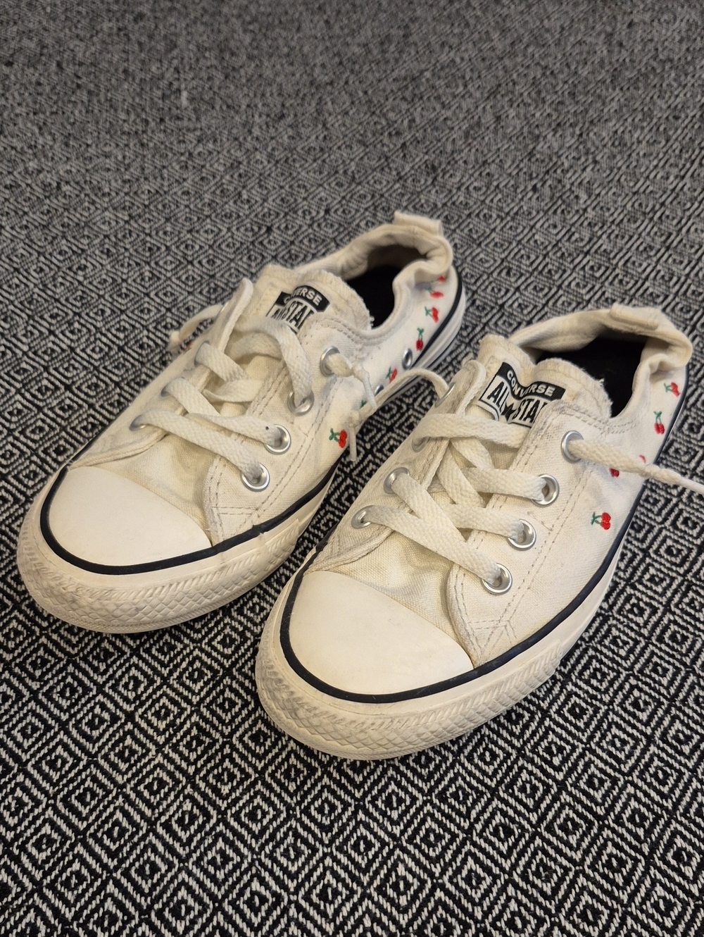 Converse All Star Shoreline Sneakers With Cherry Design Size 8